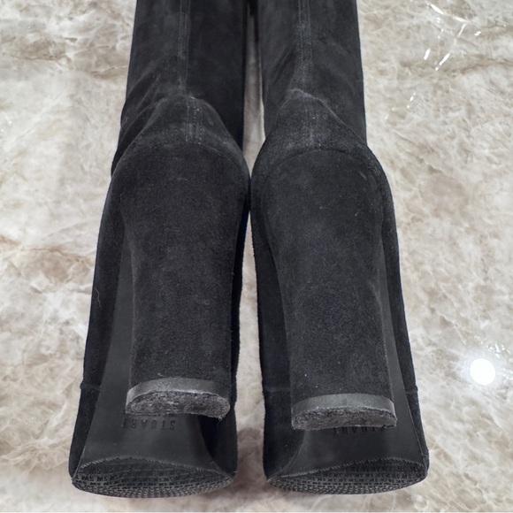 Stuart Weitzman Black Suede thigh high boots with tie size 6.5 - Picture 9 of 15